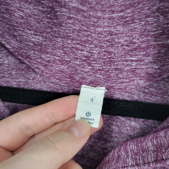 Lululemon Purple Heather Half Zip Long Sleeve Inspire Pullover 4 - Picture 9 of 10